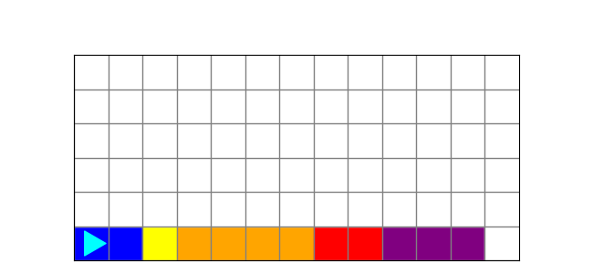 The first row has some colored squares